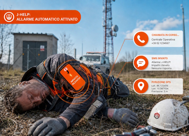 J-HELP© – App Uomo a Terra Man Down Android per Lavoratori IsolatiEN