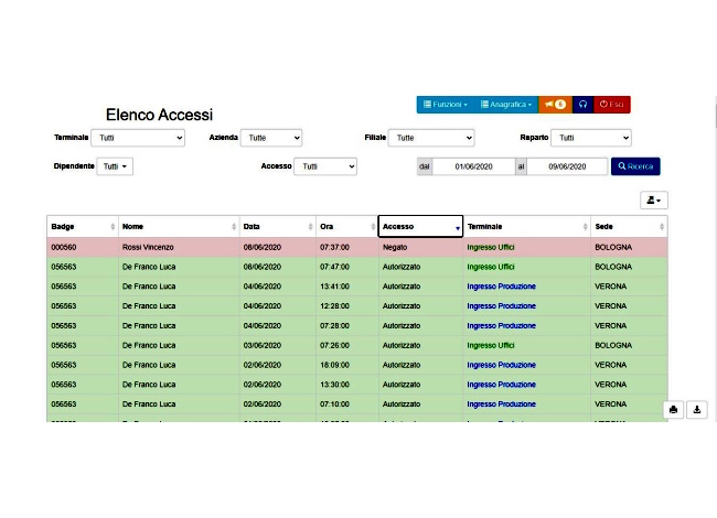 Jweb-KEY Software Controllo Accessi WEBEN