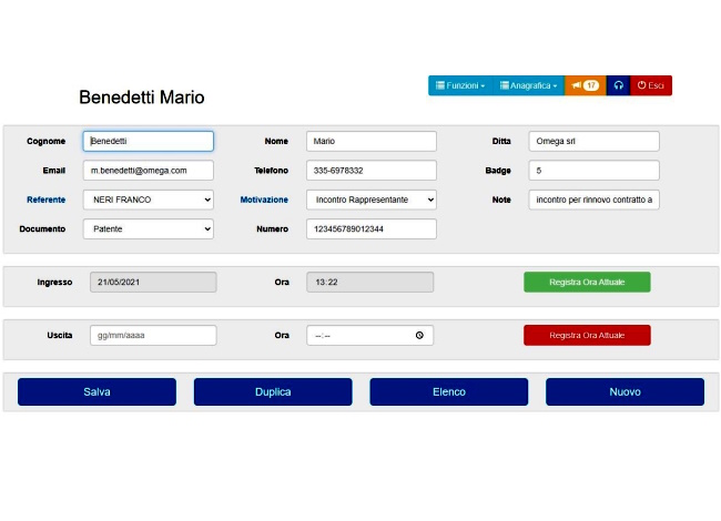 Jweb-VIS Software Registro Visitatori Web