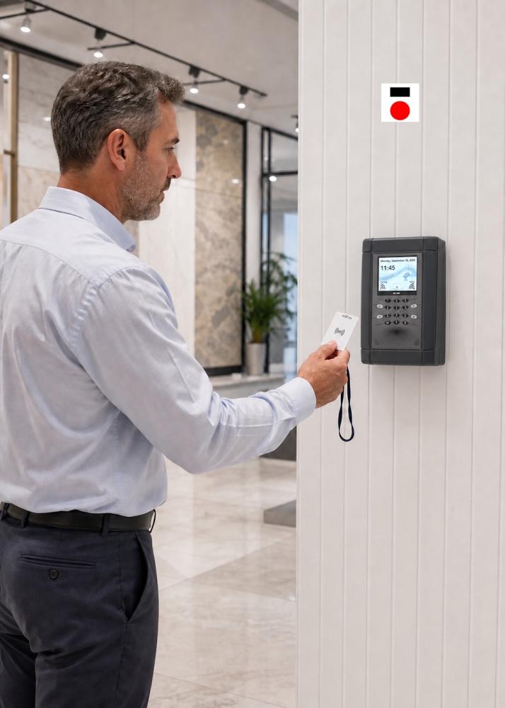 Sistema di rilevazione presenze on-prem a Bologna per azienda del settore espositori e showroom