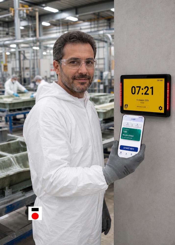 Rilevazione presenze NFC e gestione visitatori in Ferrara per industria della vetroresina