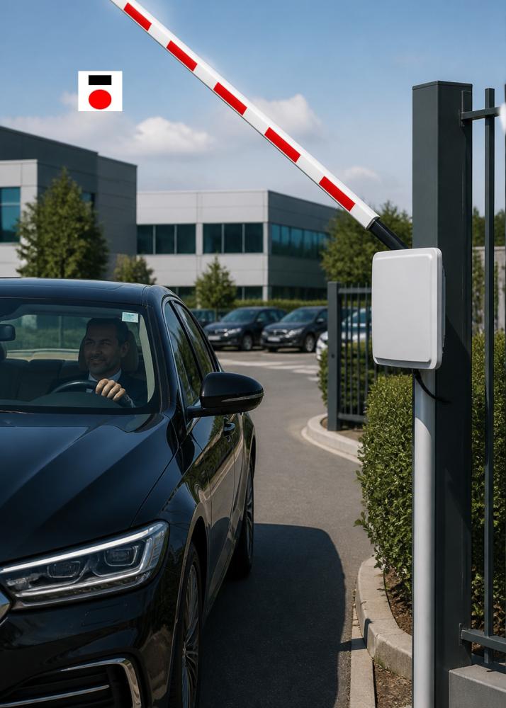 Controllo accessi parcheggio aziendale: badge, targhe e barriere integrate