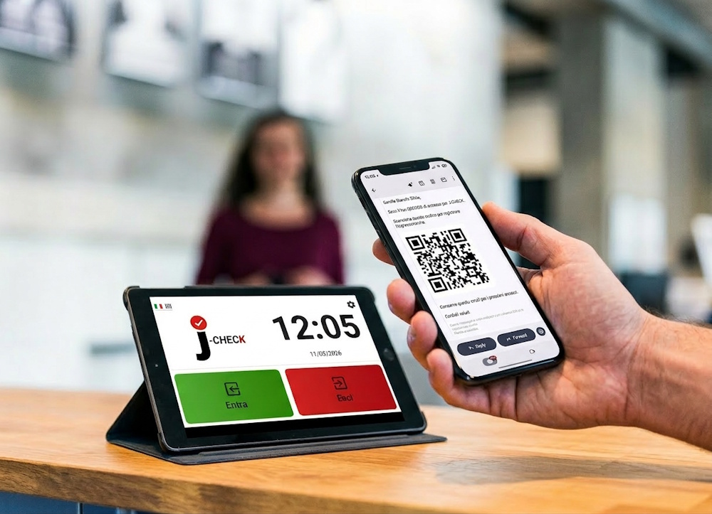 Funzionamento Completo: Pre-Registrazione, Check-In Tablet e Integrazione Software Presenze Aziendale