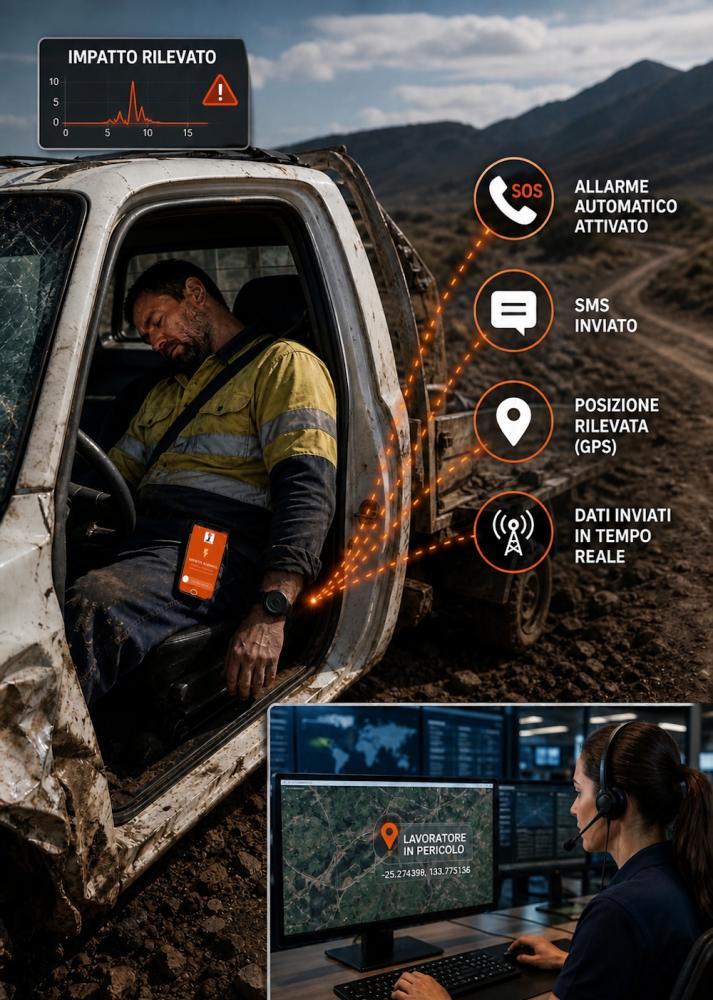App uomo a terra per PMI: J-HELP protegge chi lavora da solo